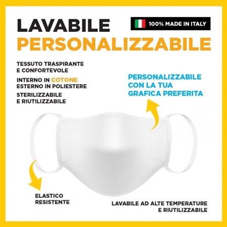 mascherina personalizzabile unisex