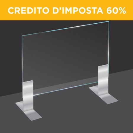 Uniprodo Parafiato In Plexiglass UNI-PPG04 - Pannello Protettivo 80x60 Cm Con Apertura 25x12 Cm