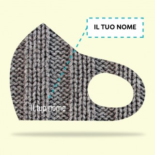 Mascherina dall'effetto "tessuto lana"