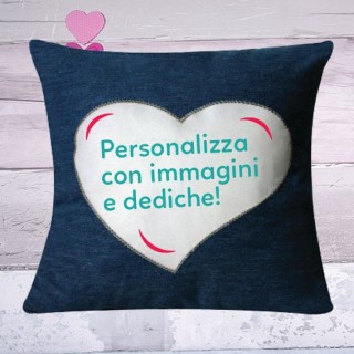 Cuscino jeans cuore 2