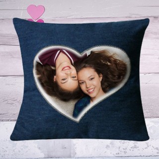 Cuscino jeans cuore