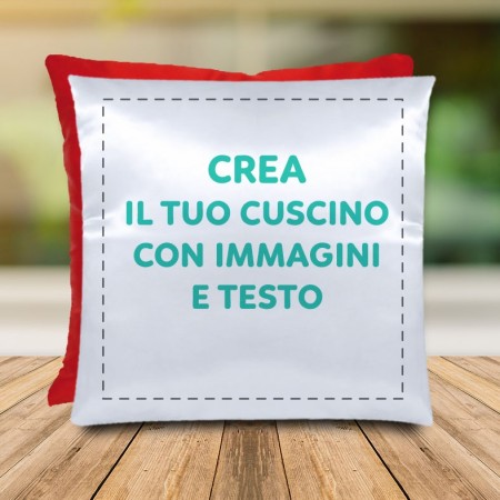 Cuscino bicolore in raso