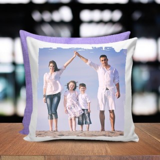 Cuscino bicolore in cotone