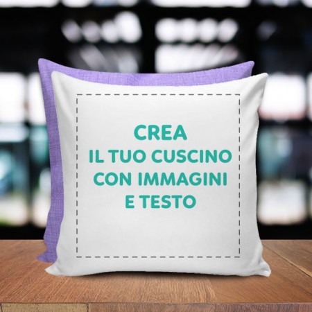Cuscino bicolore in cotone