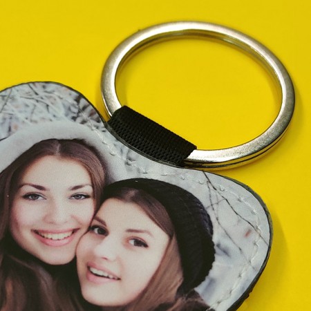Portachiavi Cuore in Similpelle