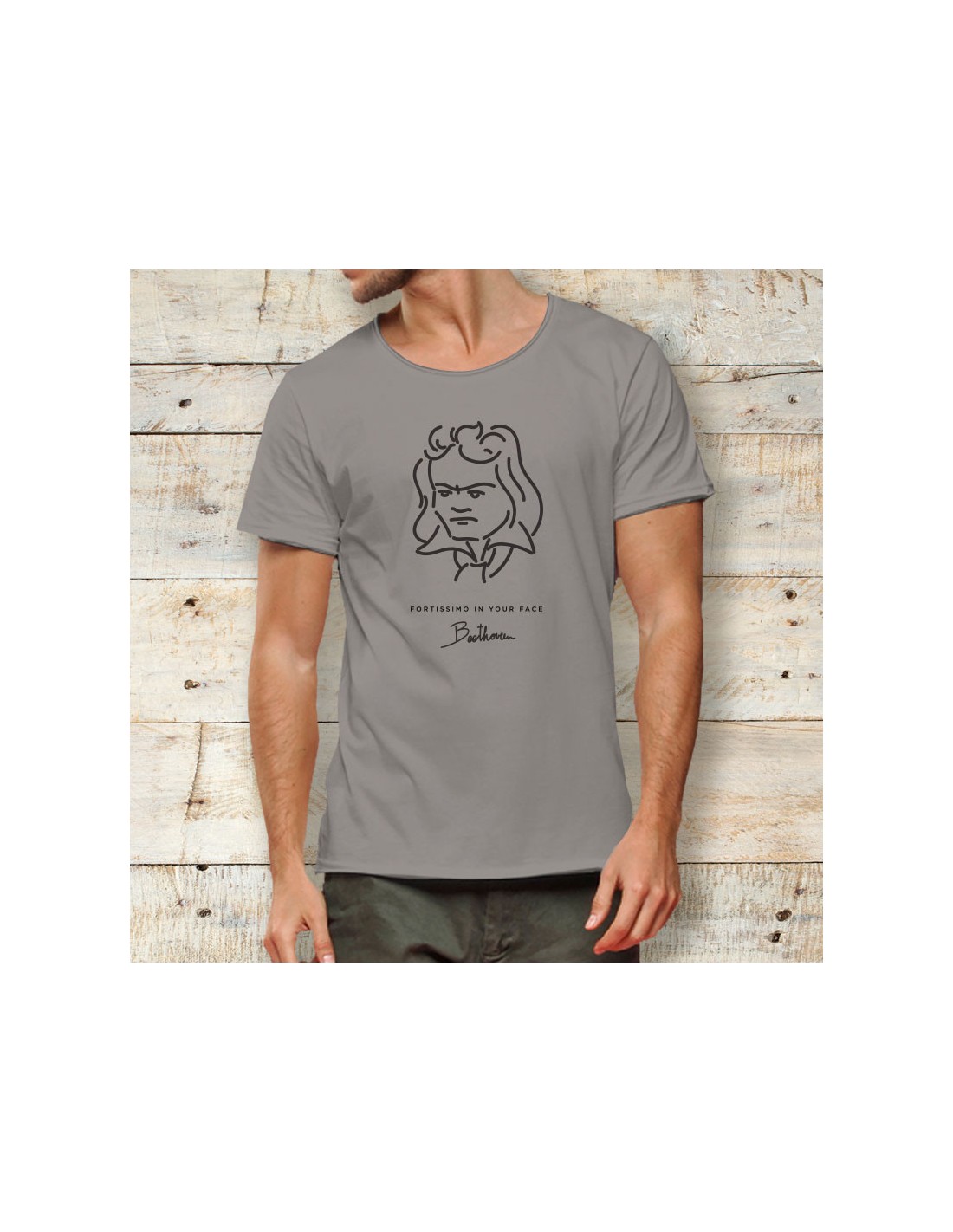T-Shirt Beethoven Ludovico Van - Maglietta 100% Cotone Con Ritratto Del Compositore - 2